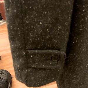 Long charcoal grey wool/acrylic men’s coat